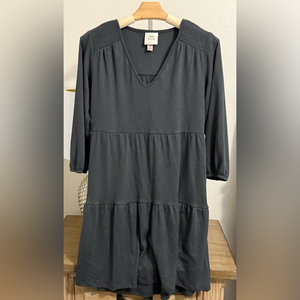 5 for $20 Deal- Target Knox Rose 3/4 Sleeve Gray Dress- Size XS
